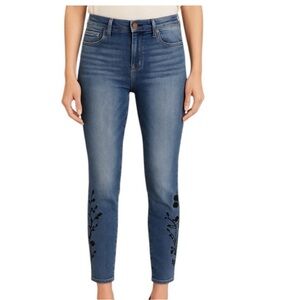 Driftwood Women's Jackie Embroidered Floral Skinny Jeans